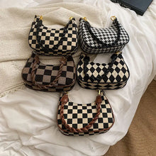 Load image into Gallery viewer, Plaid PU Leather Crossbody Shoulder Bag
