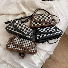 Load image into Gallery viewer, Plaid PU Leather Shoulder Design Crossbody Bag
