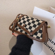 Load image into Gallery viewer, Plaid PU Leather Shoulder Design Crossbody Bag