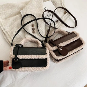 Plush Luxury PU Leather Shoulder Crossbody Bag
