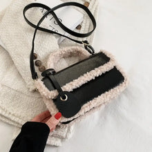 Load image into Gallery viewer, Plush Luxury PU Leather Shoulder Crossbody Bag - black
