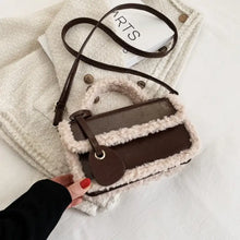 Load image into Gallery viewer, Plush Luxury PU Leather Shoulder Crossbody Bag - Coffee