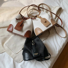 Load image into Gallery viewer, PU Leather Bucket Crossbody Bag