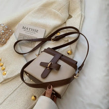 Load image into Gallery viewer, PU Leather Bucket Crossbody Bag with Short Handle - Khaki