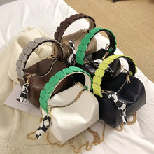 Load image into Gallery viewer, PU Leather Bucket Crossbody Bags with Short Handle