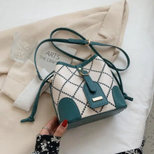 Load image into Gallery viewer, PU Leather Crossbody French Texture Shoulder Bag - Blue