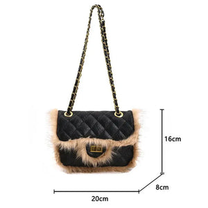 PU Leather Flap Shoulder Crossbody Bag