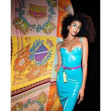 Load image into Gallery viewer, PU Leather Midi Spaghetti Sleeveless Dress