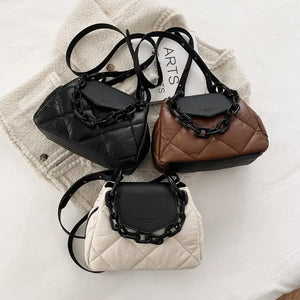 PU Leather Quilted Luxury Handbag
