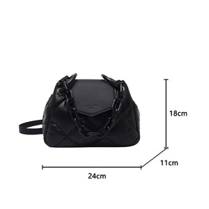 PU Leather Quilted Luxury Handbag