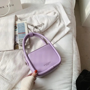 PU Leather Small Crossbody Shoulder Bag - purple small