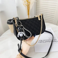 Load image into Gallery viewer, PU Leather Underarm Chain HandBag - black