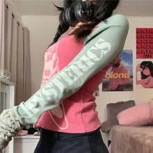Load image into Gallery viewer, Punk E-girl Patchwork Crop Top