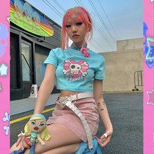 Load image into Gallery viewer, Punk E-girl Skull Shirt