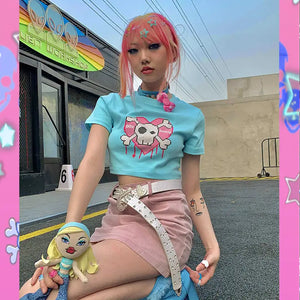 Punk E-girl Skull Shirt