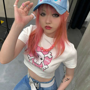 Punk E-girl Skull Shirt