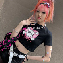 Load image into Gallery viewer, Punk E-girl Skull Shirt