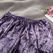 Load image into Gallery viewer, Purple Velvet Sleeveless Tank Top And Pants Set