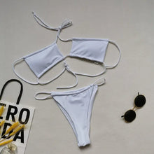 Load image into Gallery viewer, Push Up Solid Brazilian Bikini Set