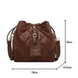 Quilted PU Leather Bucket bag