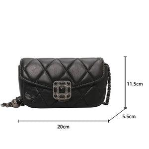 Quilted PU Leather Crossbody Luxury Handbag