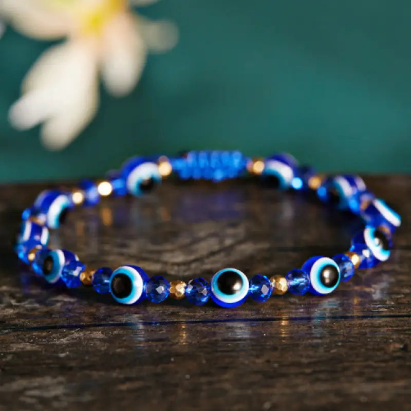 Rainbow Evil Eye Pride Bracelet - Blue