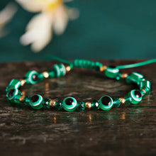 Load image into Gallery viewer, Rainbow Evil Eye Pride Bracelet - Green