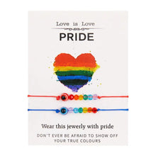 Load image into Gallery viewer, Rainbow Evil Eye Pride Bracelet - Style 2