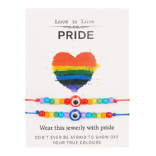Load image into Gallery viewer, Rainbow Evil Eye Pride Bracelet - Style 3