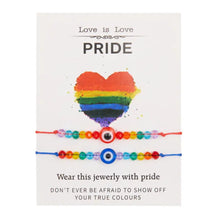 Load image into Gallery viewer, Rainbow Evil Eye Pride Bracelet - Style 4