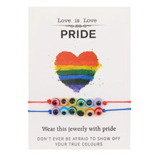 Load image into Gallery viewer, Rainbow Evil Eye Pride Bracelet - Style 5