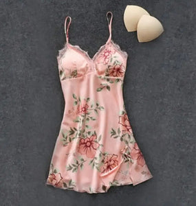Rayon Nightwear Kimono Sleepwear - Pink - Pajamas / M