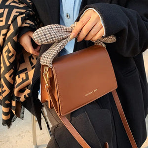 Retro Bowknot Luxury Pu Leather Crossbody Bag