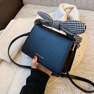 Retro Bowknot Luxury Pu Leather Crossbody Bag