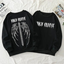 Load image into Gallery viewer, Retro Gothic Oversized Punk Hoodie - Black / 4XL