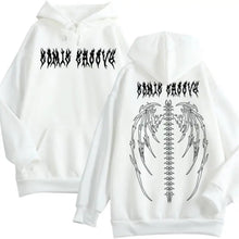 Load image into Gallery viewer, Retro Gothic Oversized Punk Hoodie - Hooded white / 4XL