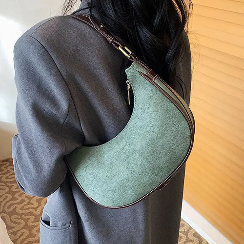 Retro PU Leather Crossbody Armpit Shoulder Purse
