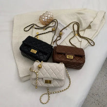 Load image into Gallery viewer, Retro Small PU Leather Luxury Quilted Crossbody Bag
