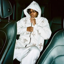 Load image into Gallery viewer, Rhinestone graphics Oversized Y2k Hoodie - white / XXXL