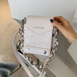 Rivets PU Leather Crossbody Bag