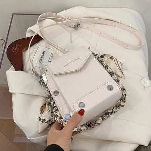 Rivets PU Leather Crossbody Bag