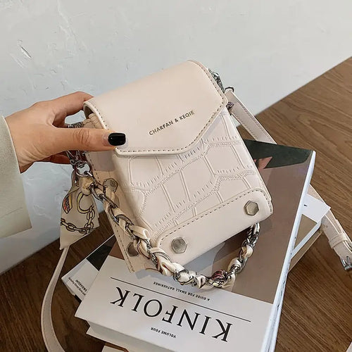 Rivets PU Leather Crossbody Bag