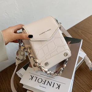 Rivets PU Leather Crossbody Bag
