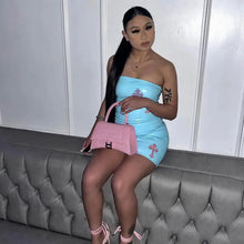 Load image into Gallery viewer, Say It Again Bodycon Mini Dress - Blue / S
