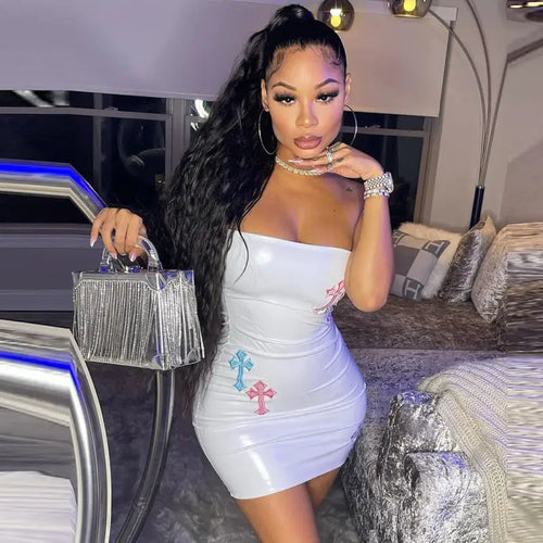 Say It Again Bodycon Mini Dress - White / S