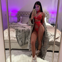Load image into Gallery viewer, See Through Bra and Panties with Garter Belt 3 Piece Set