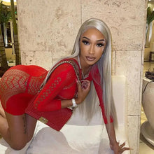Load image into Gallery viewer, See Through Long Sleeve Bodycon Mini Dress