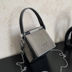 Sequin Box Short Handle Crossbody Bag