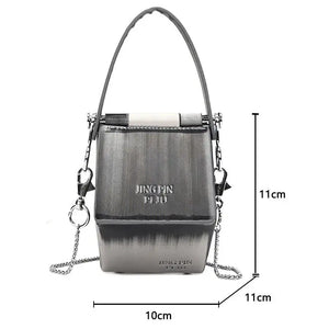 Sequin Box Short Handle Crossbody Bag