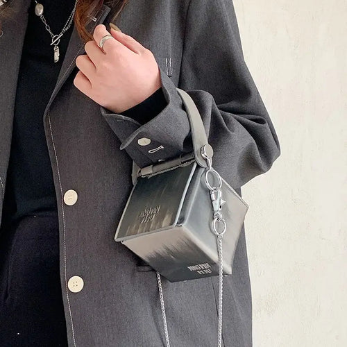 Sequin Box Short Handle Crossbody Bag